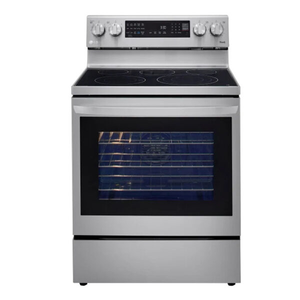 Stainless steel electric range with Air Fry