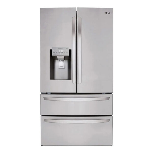 Stainless steel French door refrigerator