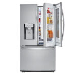 Stainless steel French door refrigerator