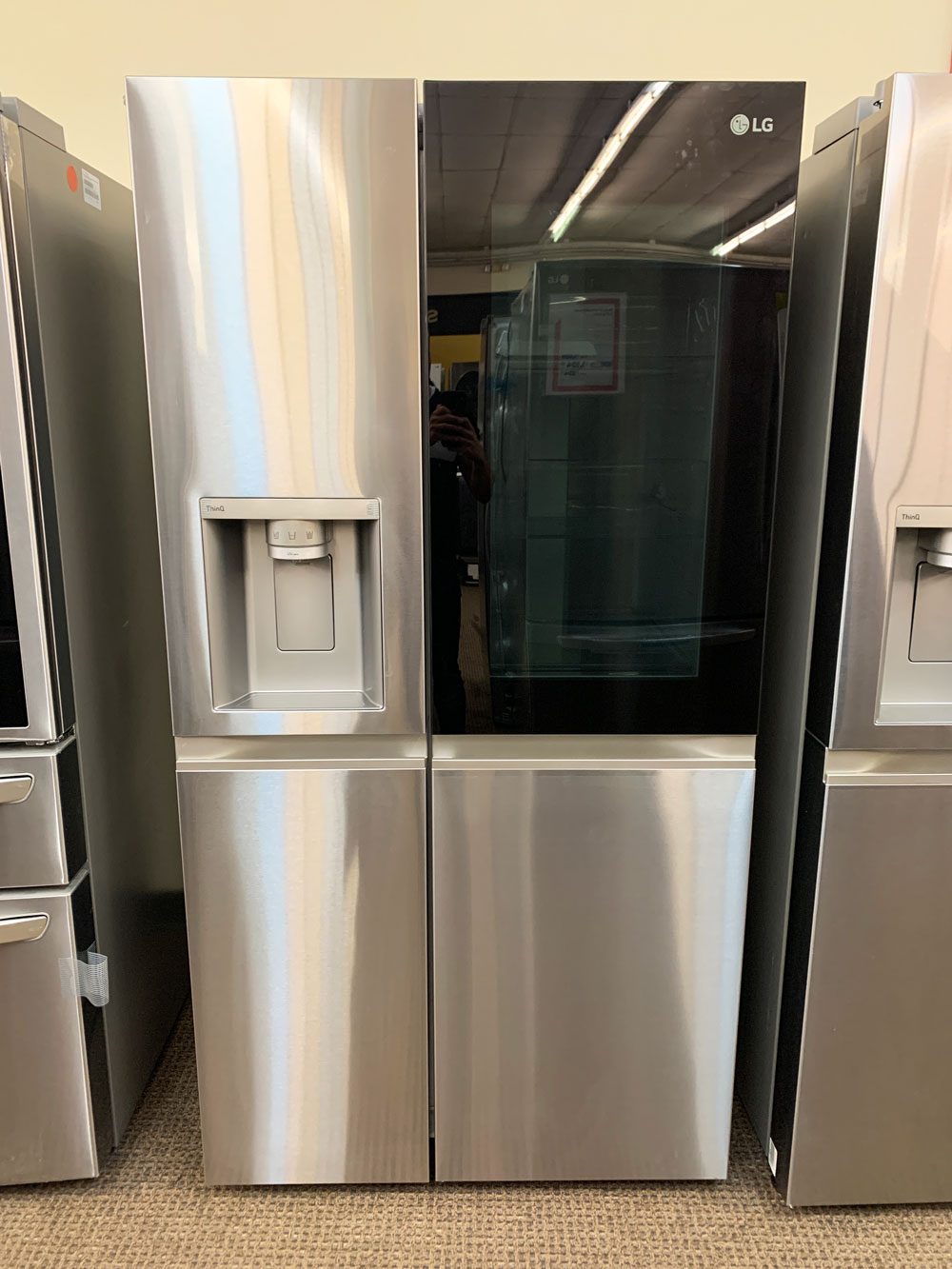 lg 27 cu ft side by side instaview refrigerator lrsos2706d lg 27 cu ft side by side instaview refrigerator lrsos2706d