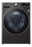 Black stainless steel front load washing machine
