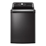Black stainless steel large capacity top load washer
