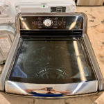 Black stainless steel large capacity top load washer